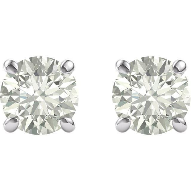 Eveleigh - 2.0 TCW Round Solitaire Moissanite Earrings