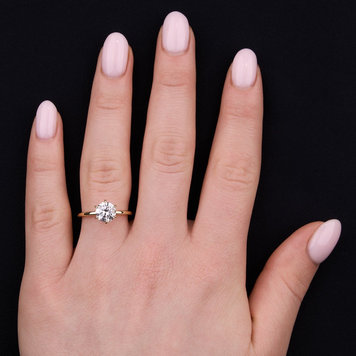 Peter- 1.0 CT Round Solitaire Moissanite Ring