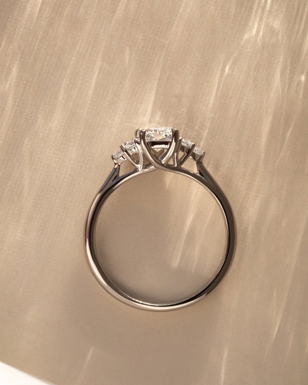1.0 CT Radiant D/VS2 CVD Diamond Cluster Style Engagement Ring