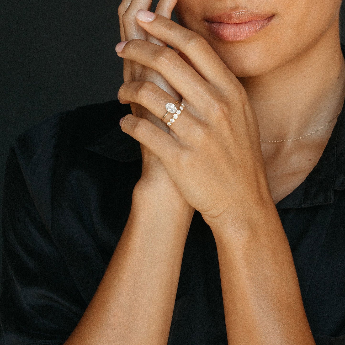 Patrica-0.70 CTW Round Bezel Wedding Band