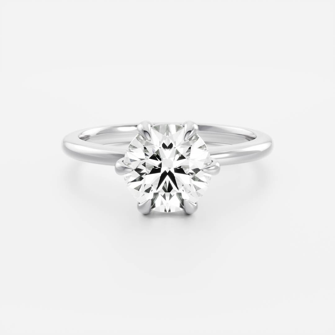 Peter- 1.0 CT Round Solitaire Moissanite Ring