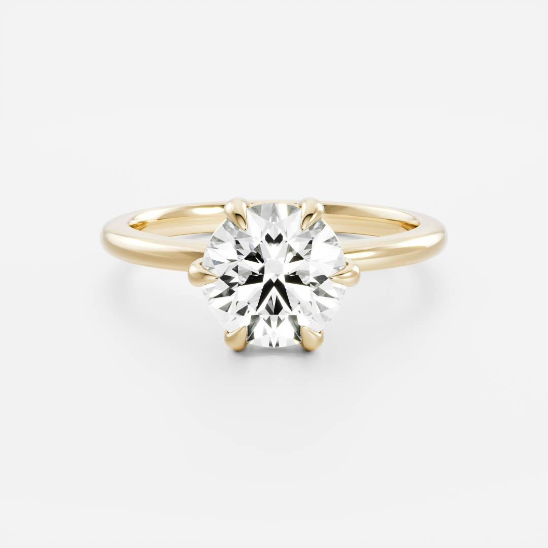 Peter- 1.0 CT Round Solitaire Moissanite Ring