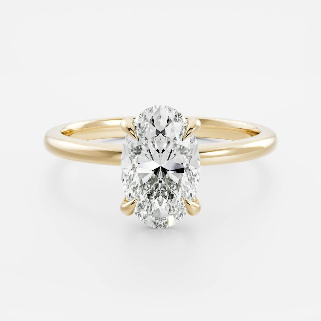 Eleanor- 3.0 CT Oval Solitaire Moissanite Ring