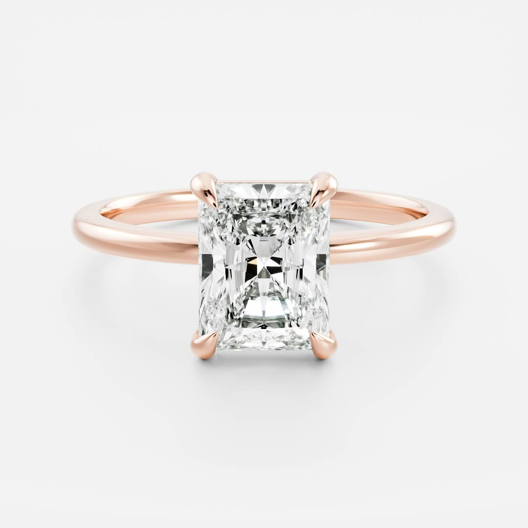 Juan- 1.50 CT Radiant Solitaire Moissanite Ring