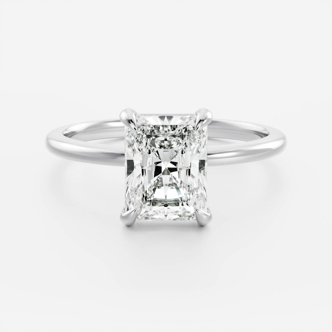 Juan- 1.50 CT Radiant Solitaire Moissanite Ring