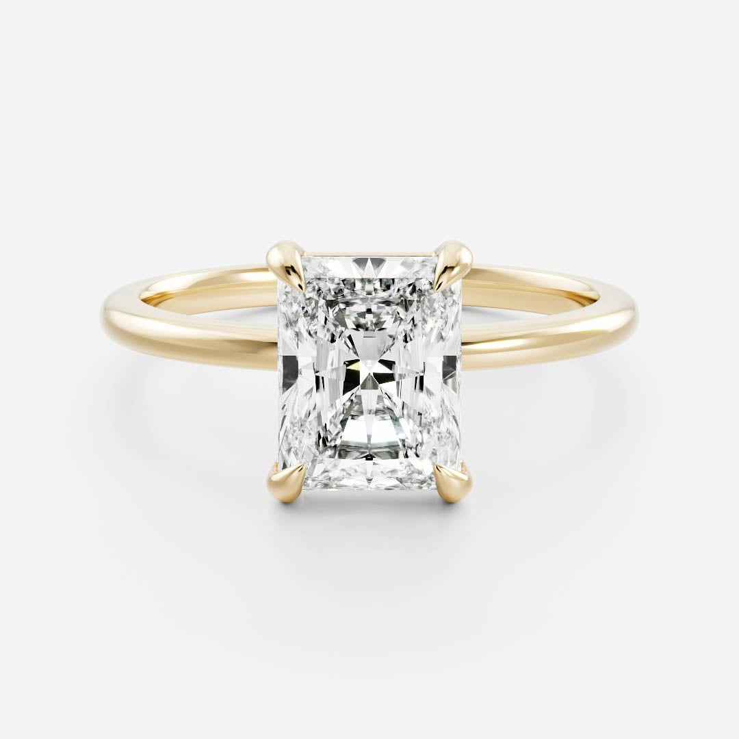 Juan- 1.50 CT Radiant Solitaire Moissanite Ring