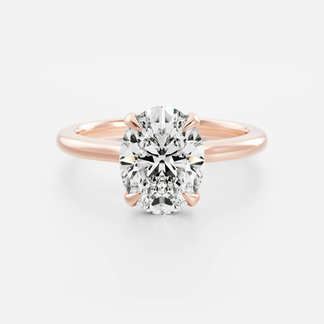 Jacqueline- 1.50 CT Oval Solitaire Moissanite Ring