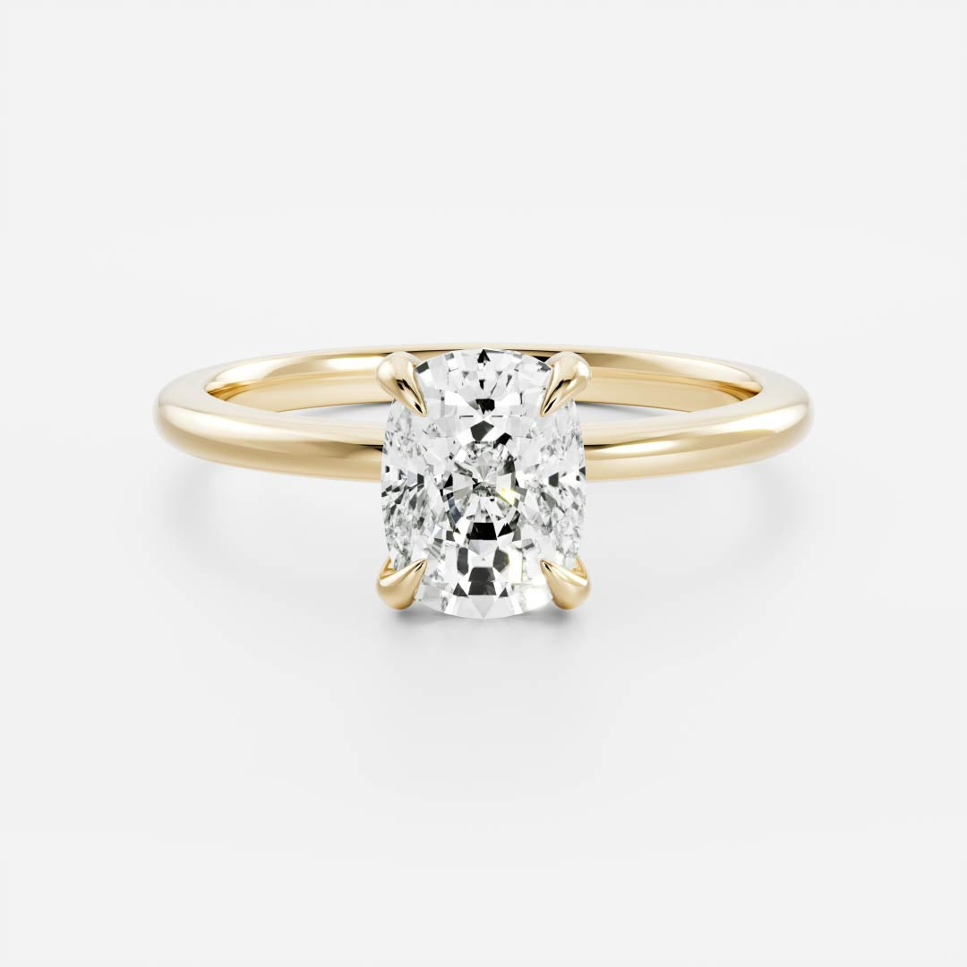 Adam- 1.50 CT Cushion Solitaire Moissanite Ring