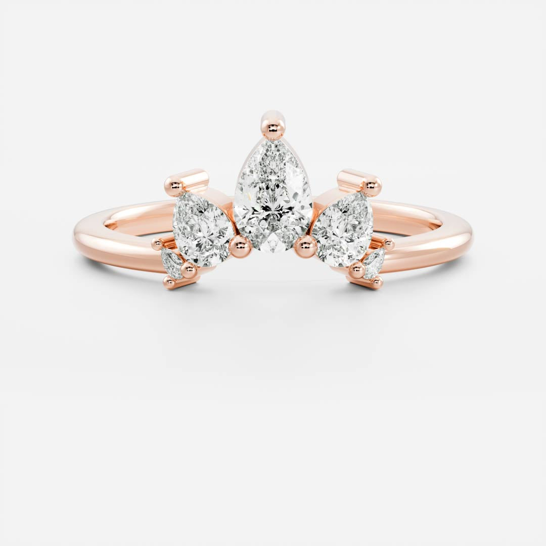 Marshall-1.20 CTW Pear Curved Wedding Band
