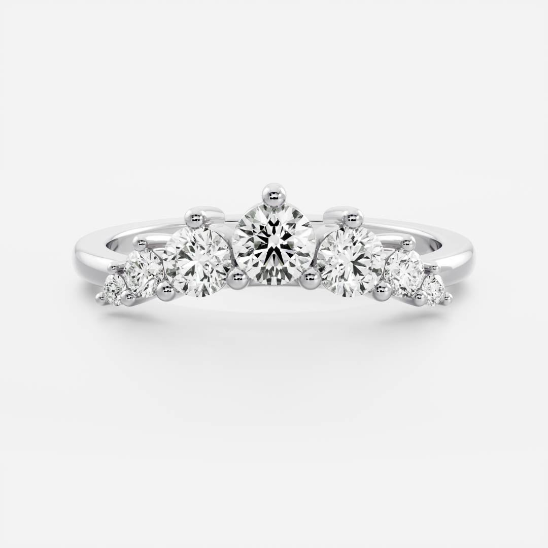 Myrtle-0.50 CTW Round Curved Wedding Band
