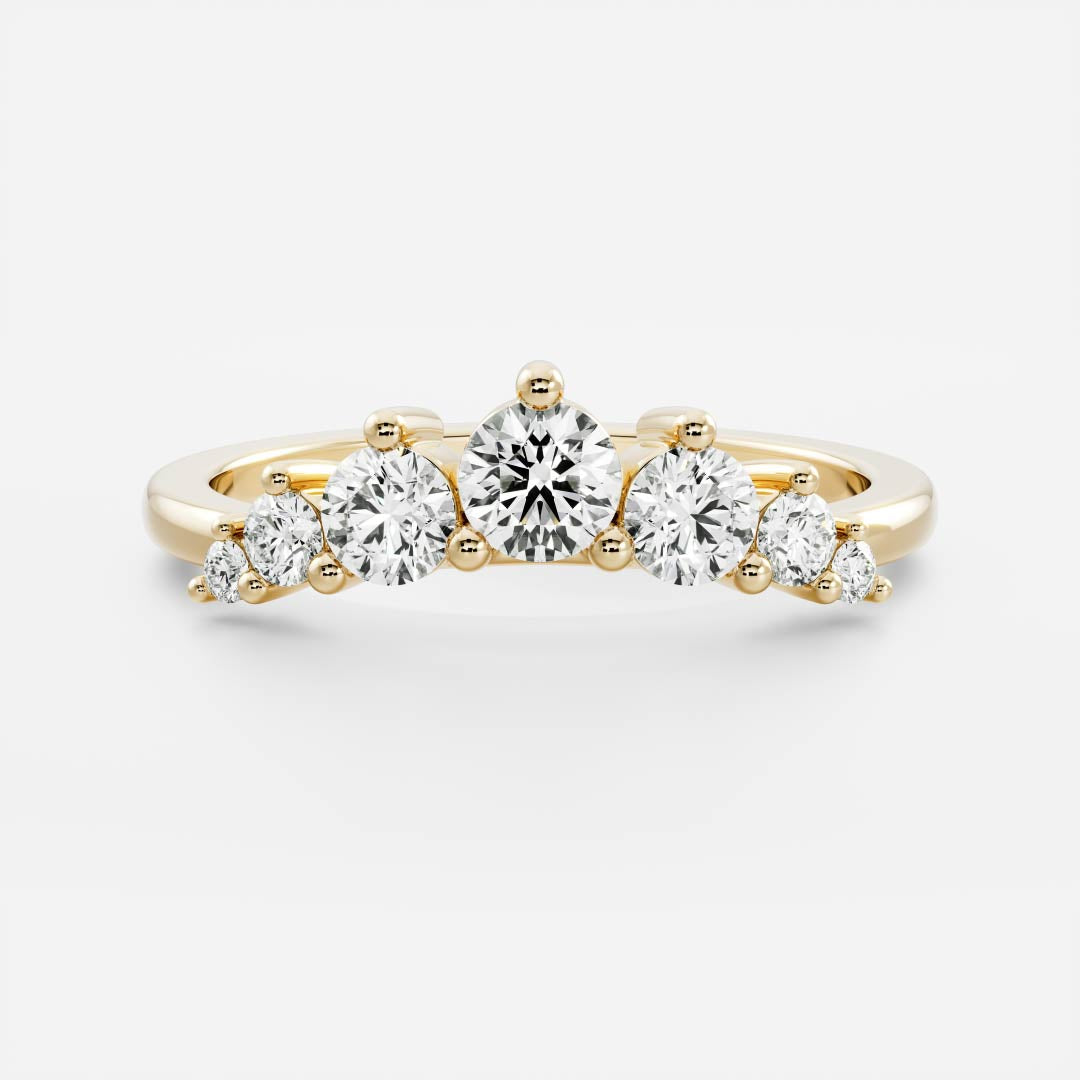 Myrtle-0.50 CTW Round Curved Wedding Band