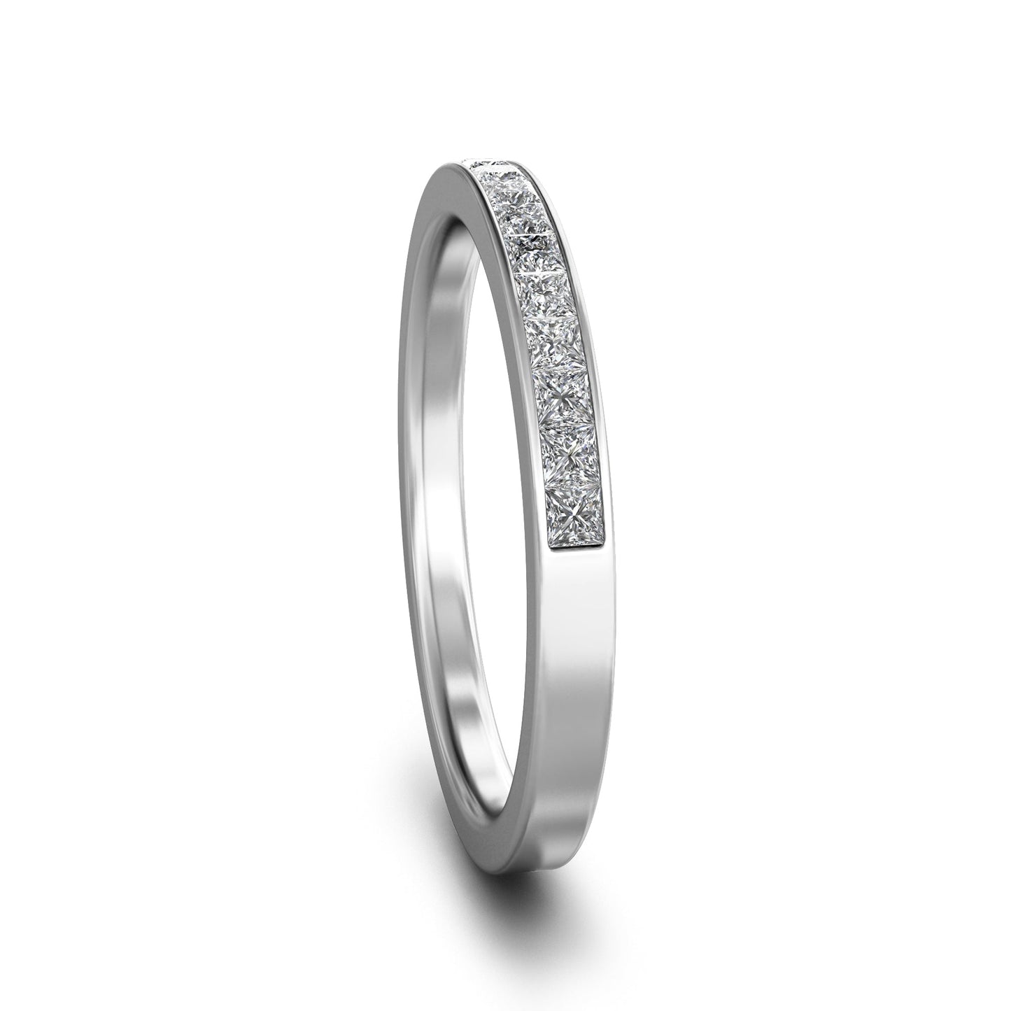 Janie-0.15 CTW Round Half Eternity Wedding Band