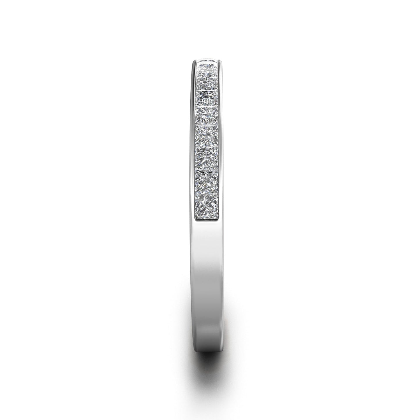 Janie-0.15 CTW Round Half Eternity Wedding Band
