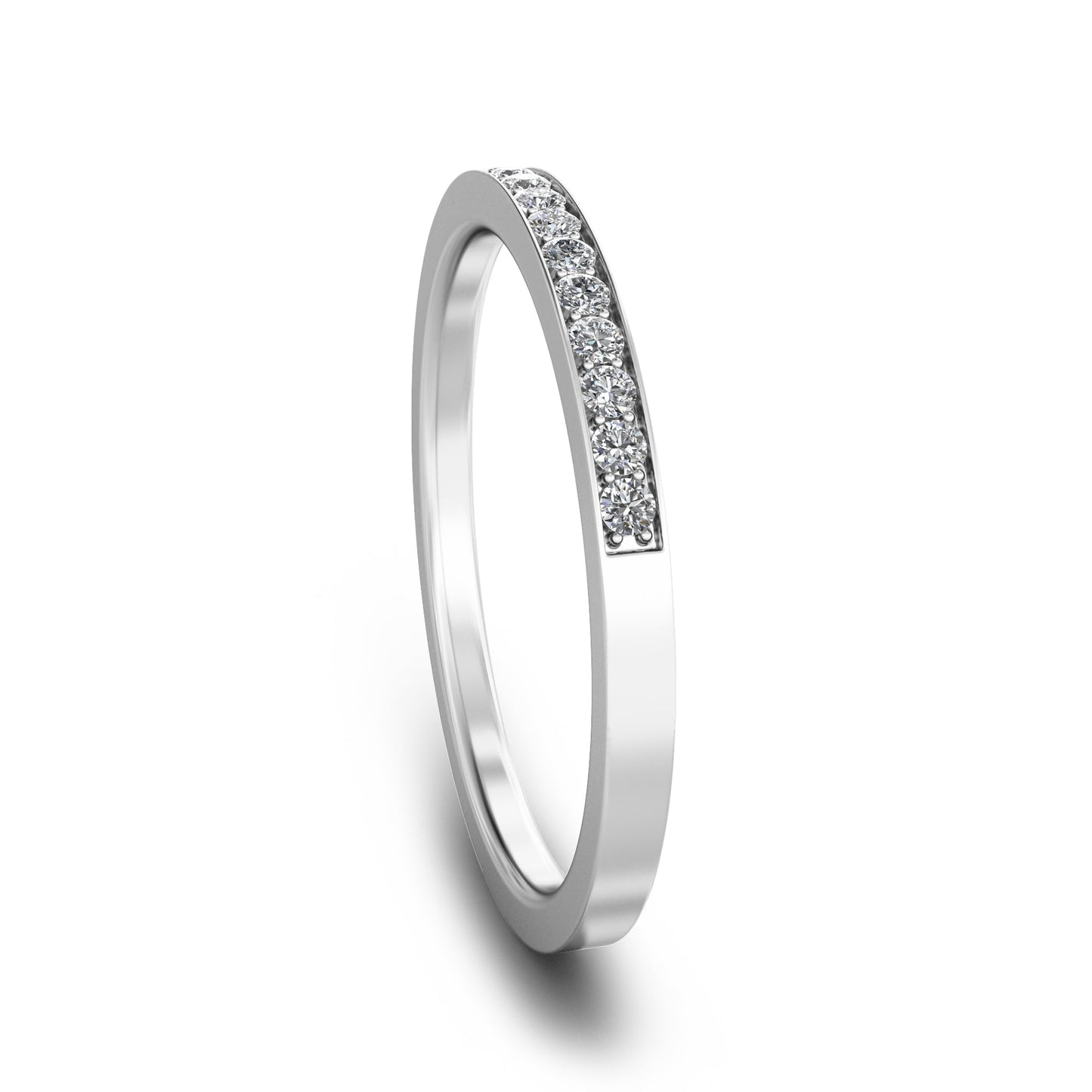 Alfred-0.20 CTW Round Half Eternity Wedding Band