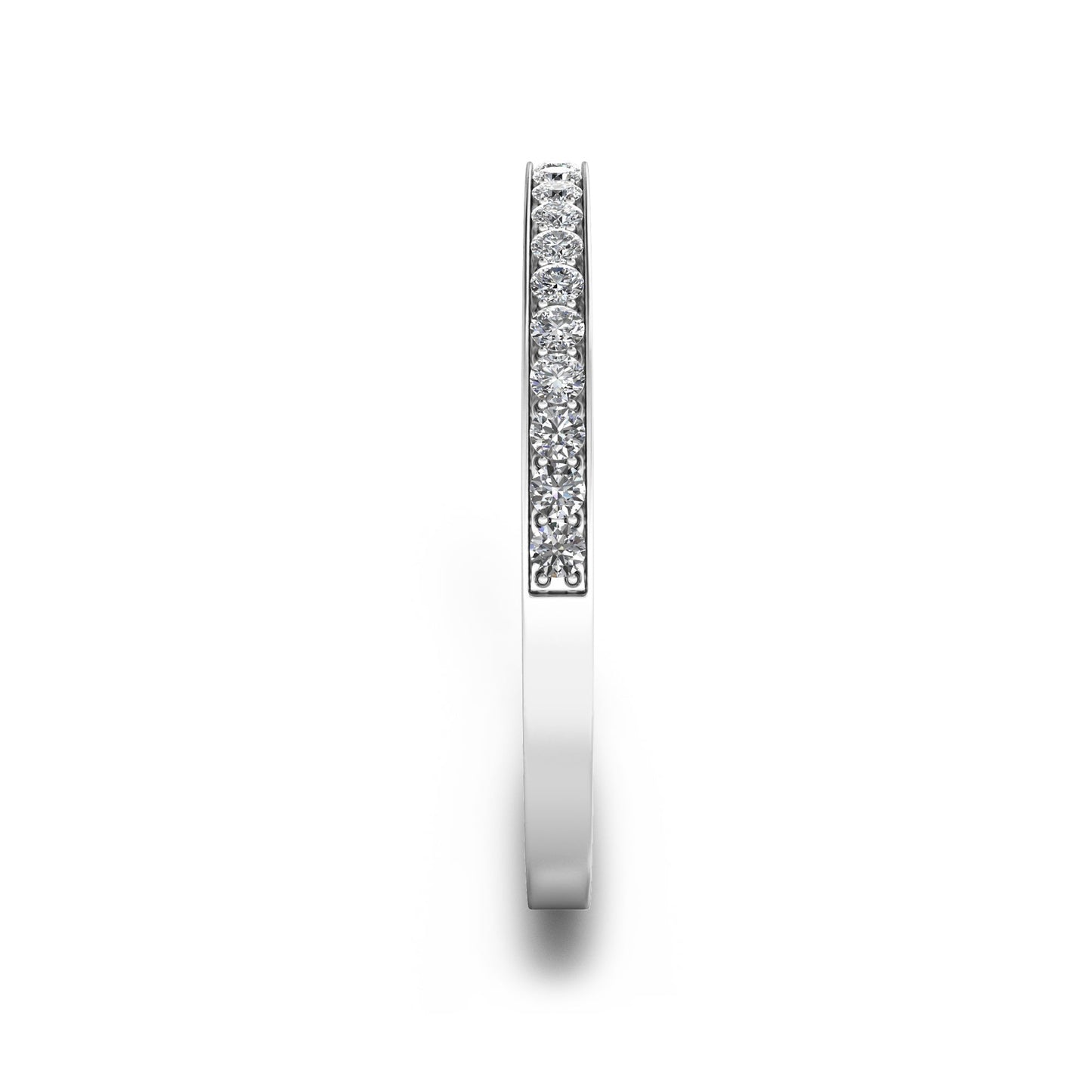 Alfred-0.20 CTW Round Half Eternity Wedding Band