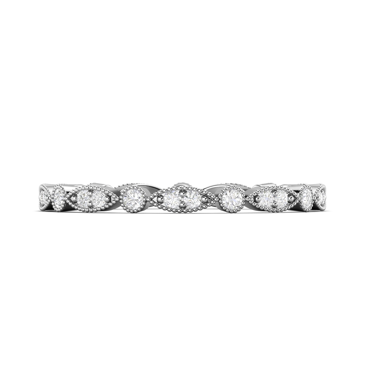 Cleo-0.10 CTW Round Milgrain Wedding Band
