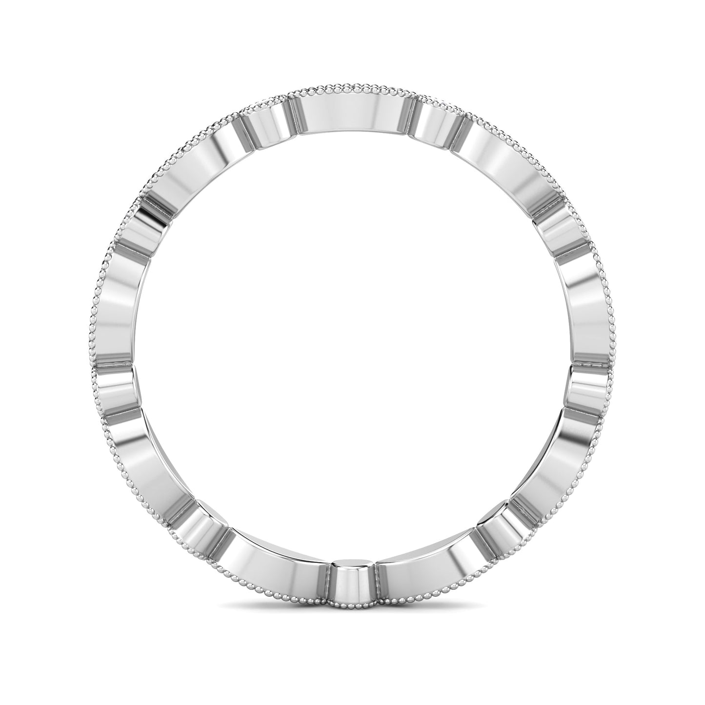 Cleo-0.10 CTW Round Milgrain Wedding Band