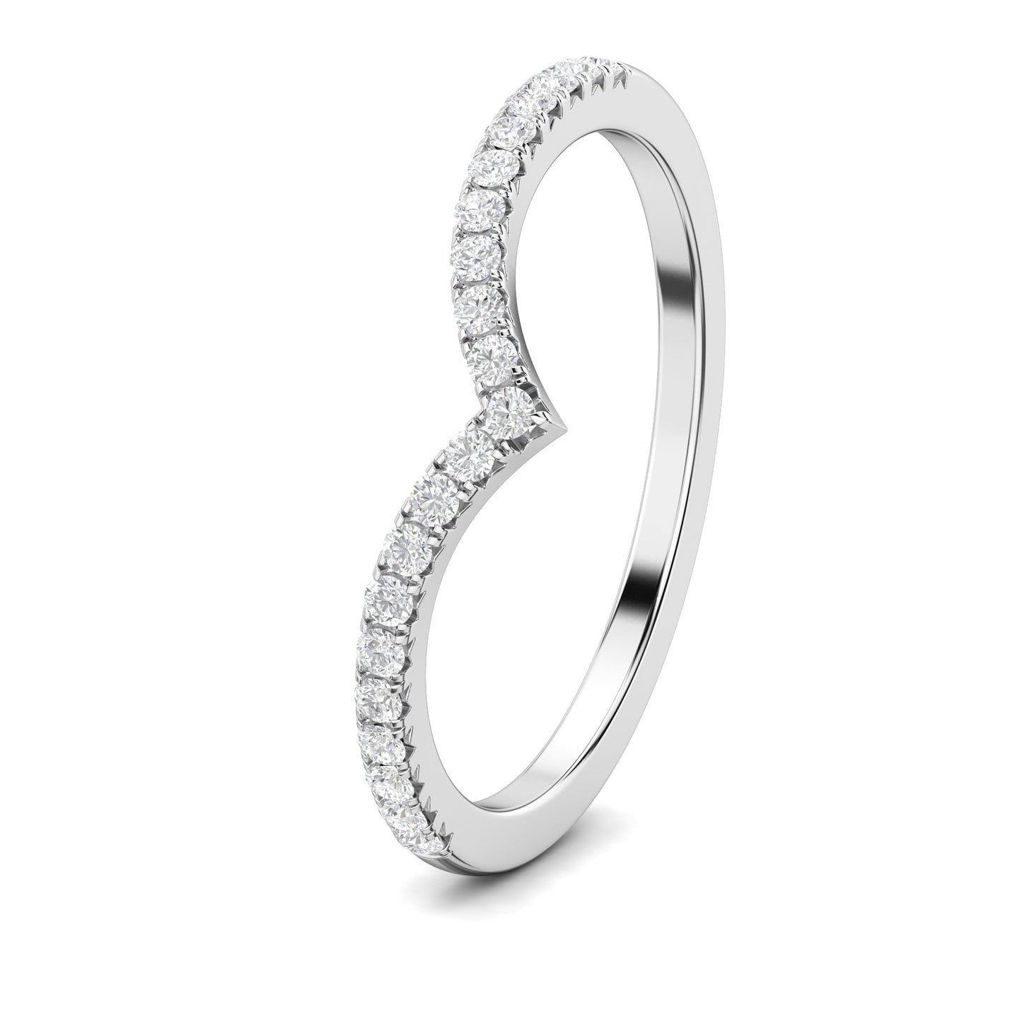 Otto-0.20 CTW Round Curved Wedding Band