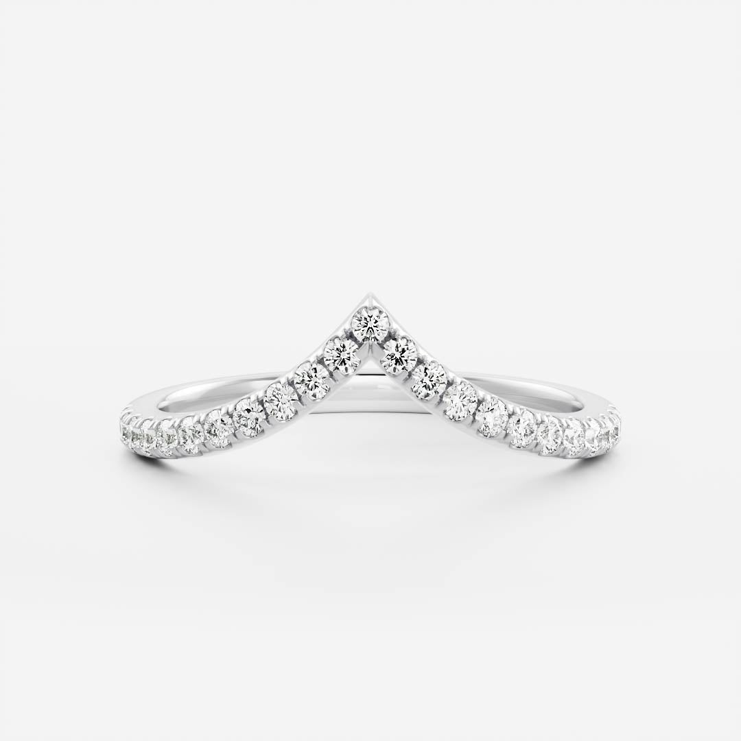Blake-0.60 CTW Round Curved Wedding Band