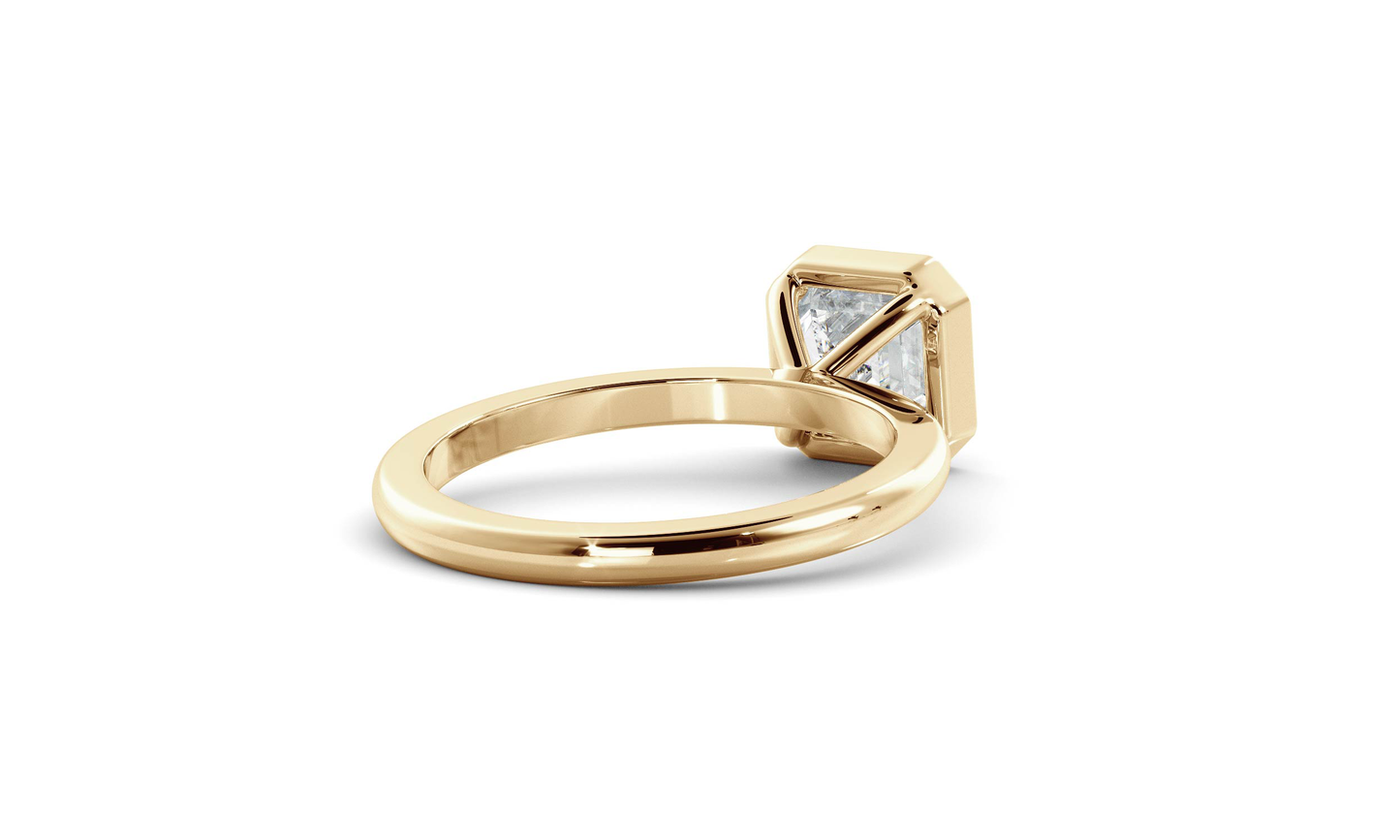 Billy- 1.0 CT Asscher Bezel Moissanite Ring