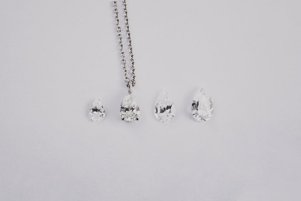 Lila- 0.50 CT Pear Solitaire Moissanite Necklace