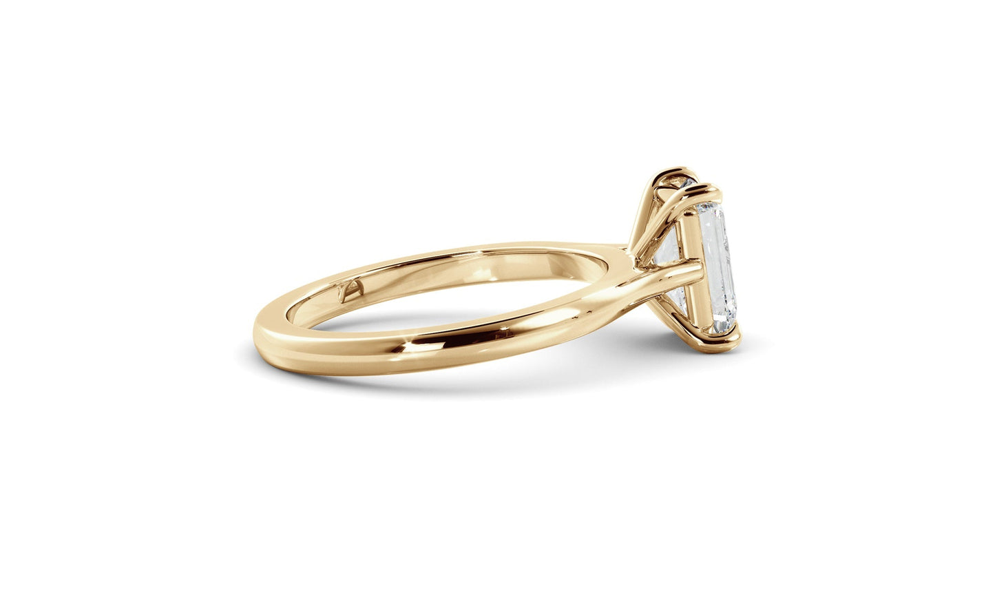 Phillip- 1.20 CT Emerald Solitaire Moissanite Ring