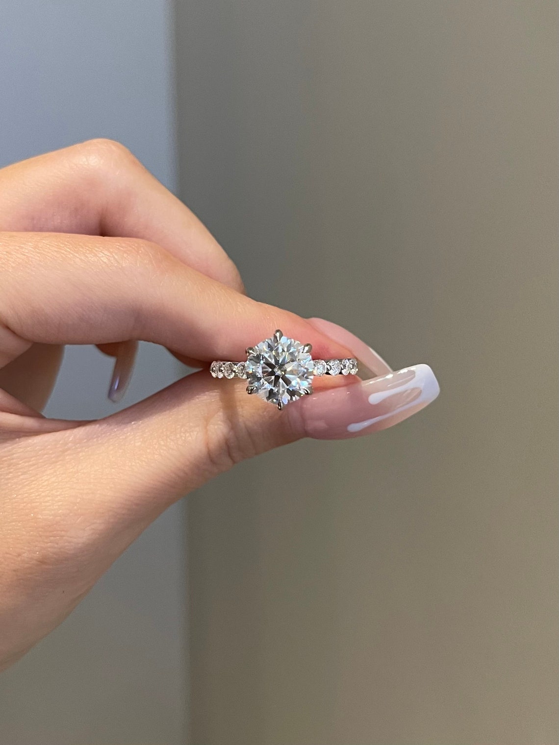 Michael- 1.0 CT Round Pave Moissanite Ring