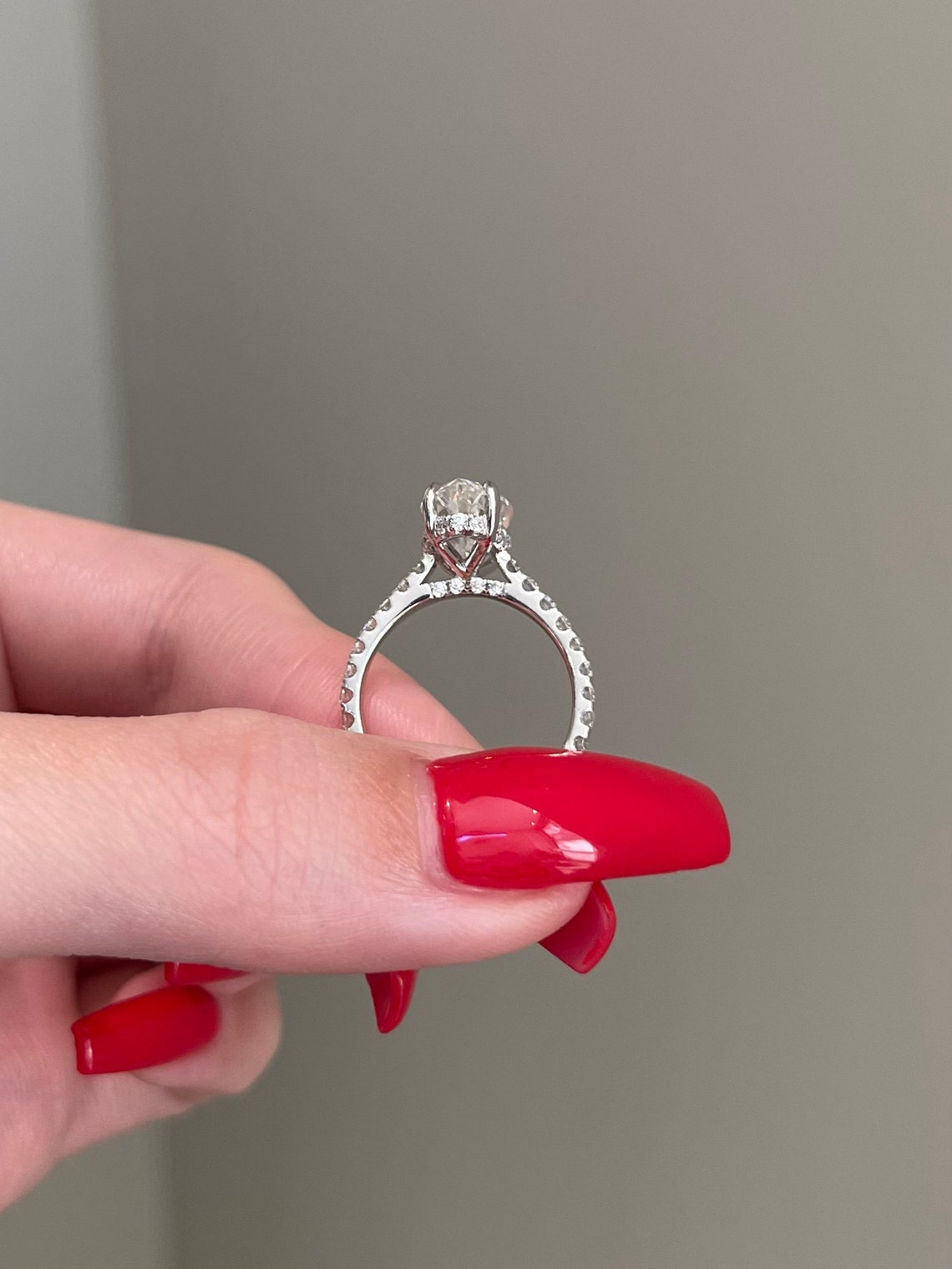 Nancy- 4.0 CT Marquise Pave Moissanite Ring