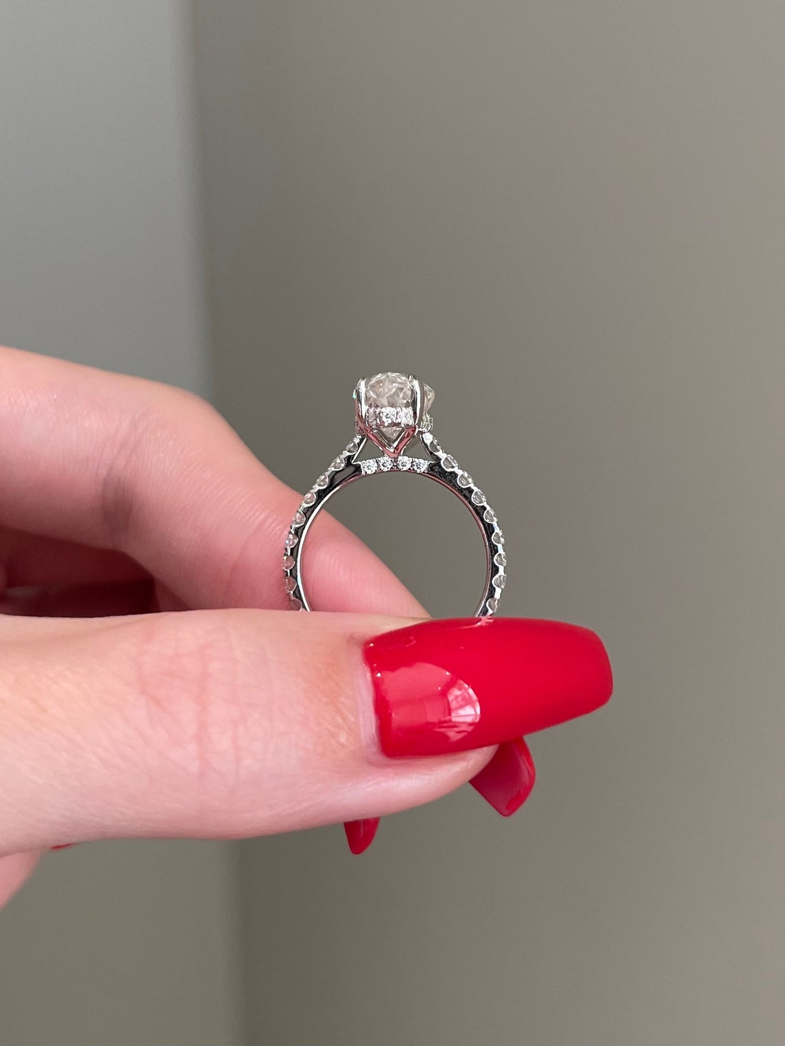 Nancy- 4.0 CT Marquise Pave Moissanite Ring