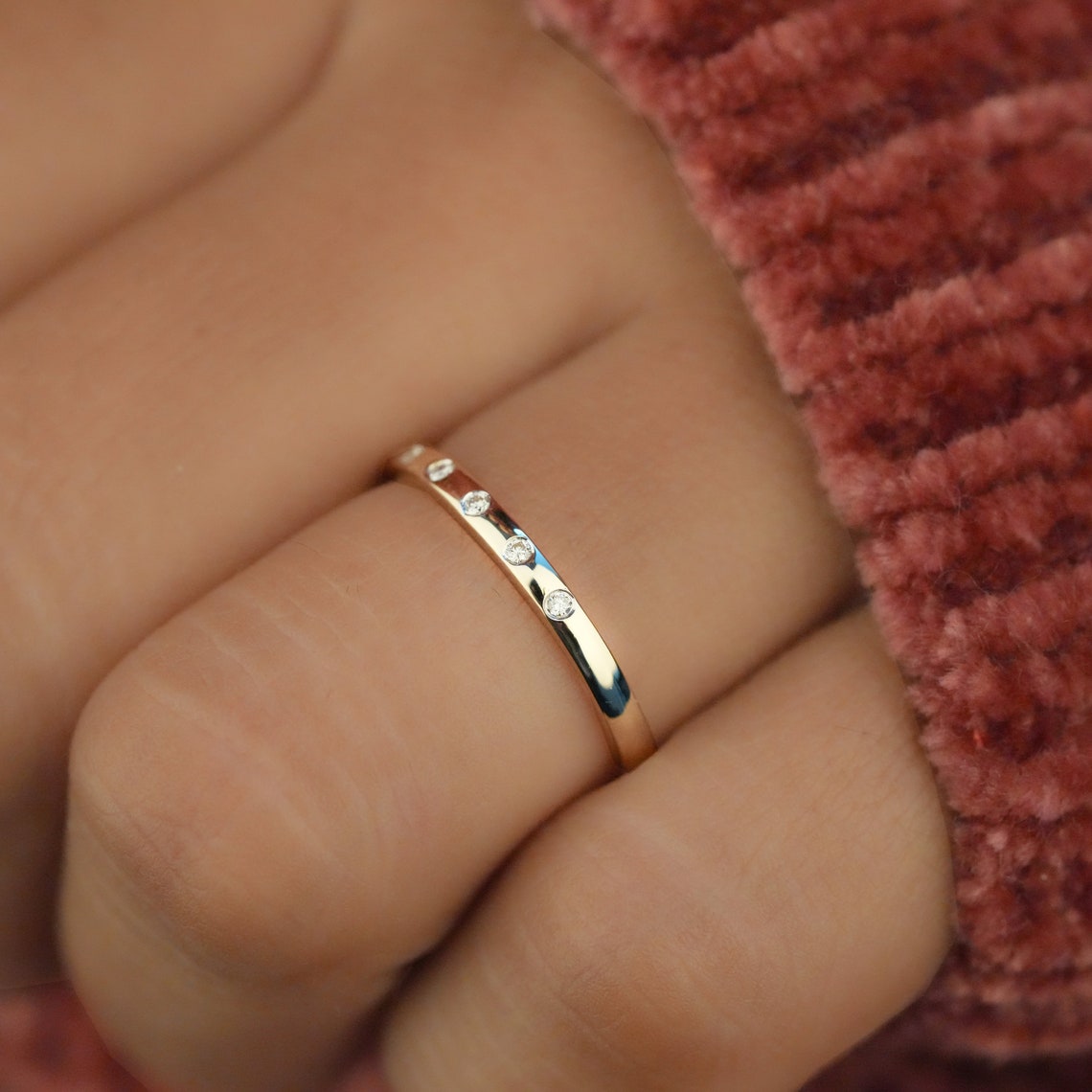 Emilio-0.12 CTW Round Dainty Wedding Band