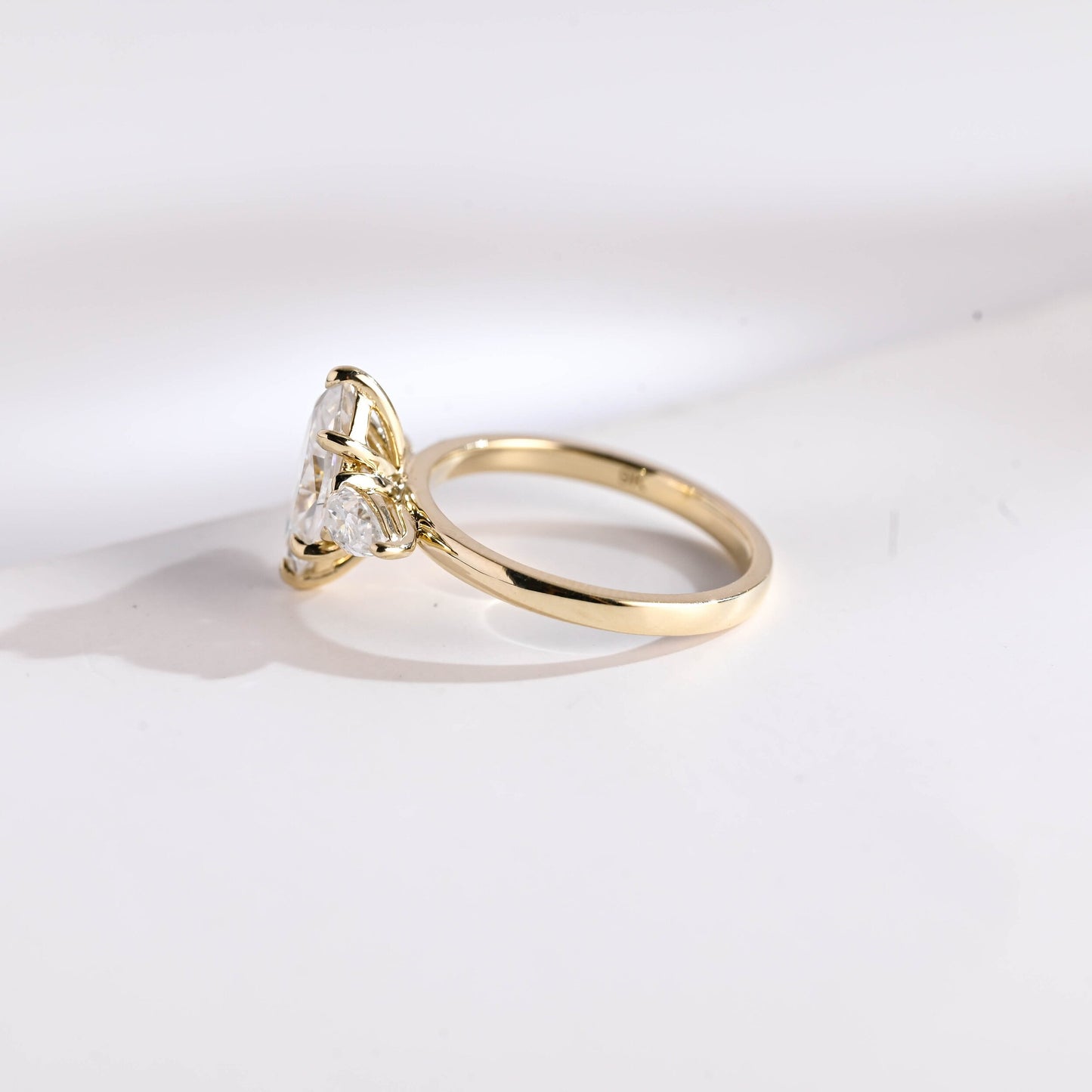 2.0 CT Marquise Cut Three Stone Moissanite Engagement Ring