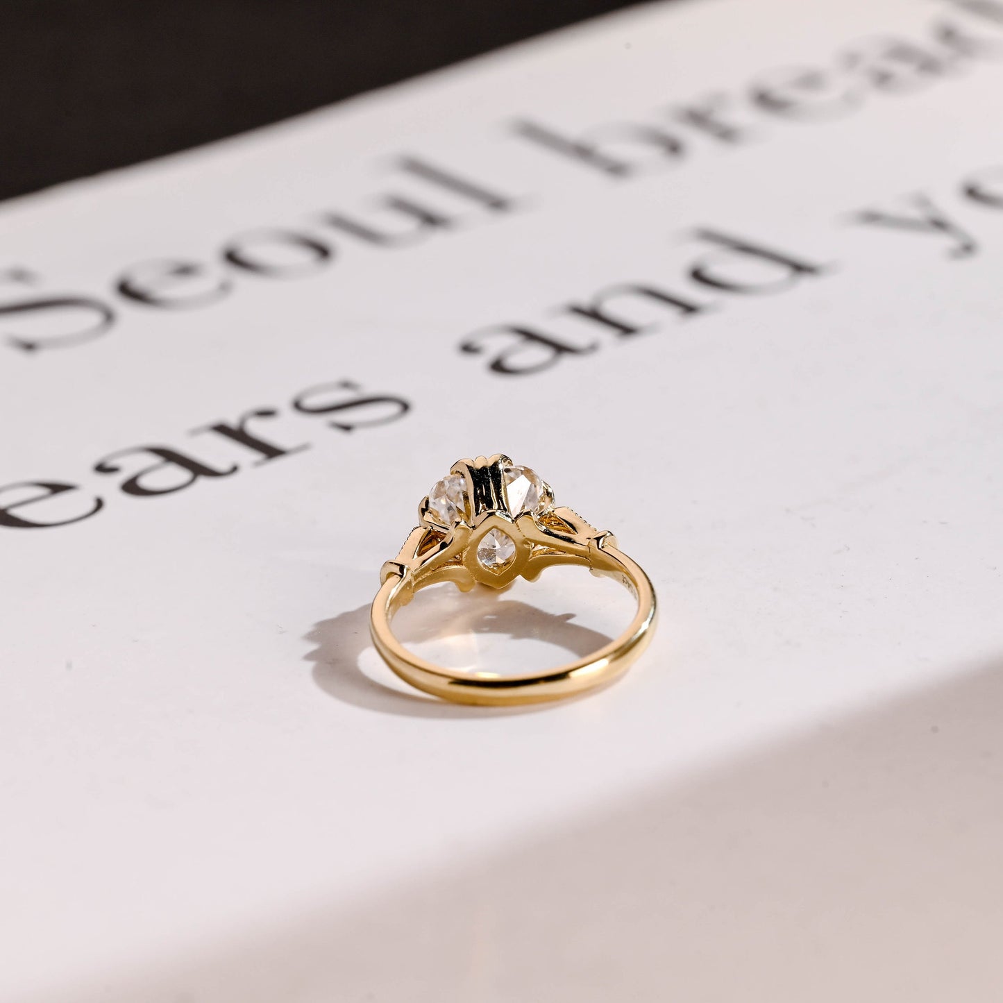 2.5 CT Cushion Cut Vintage Moissanite Engagement Ring