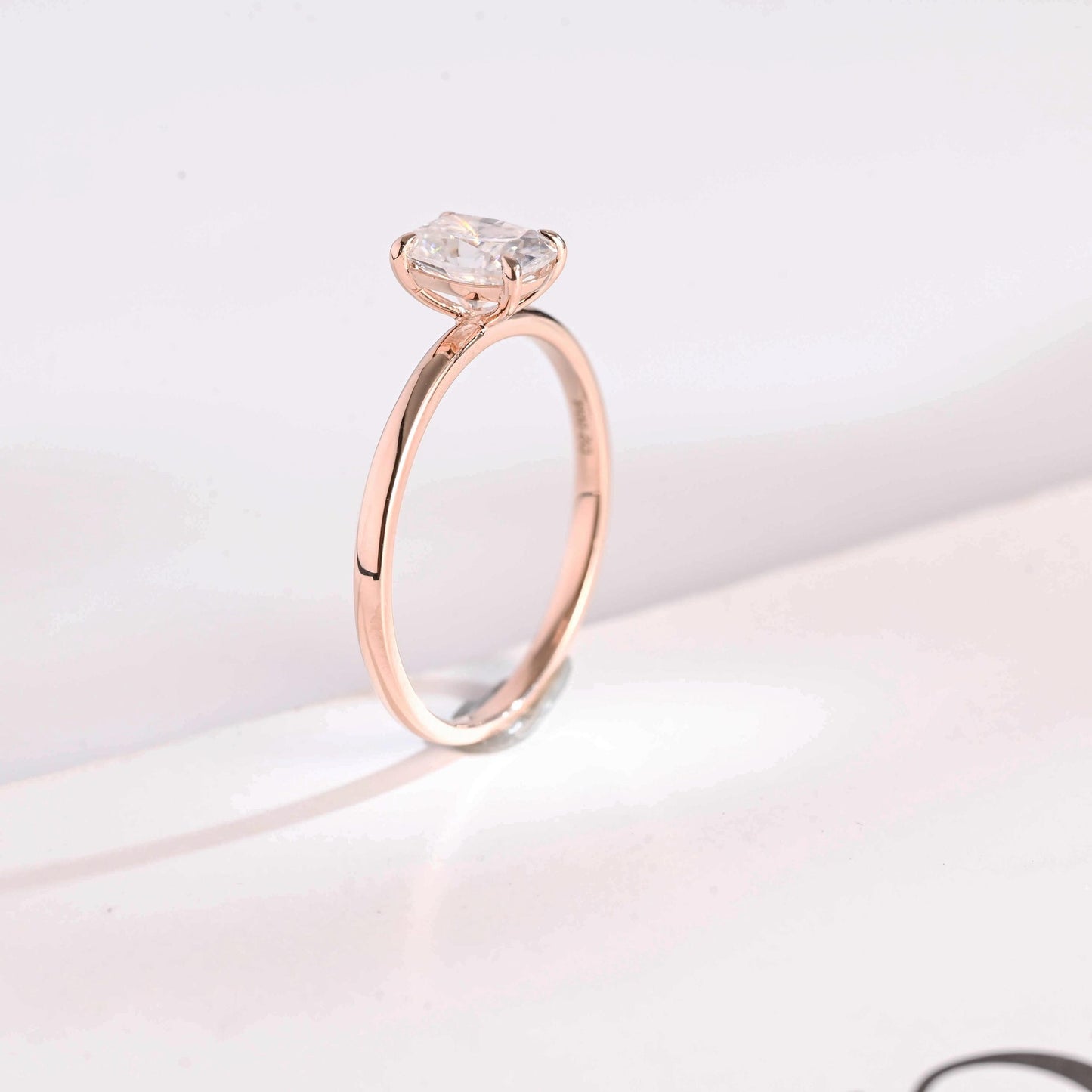3.0 CT Elongated Cushion Cut Solitaire Moissanite Engagement Ring