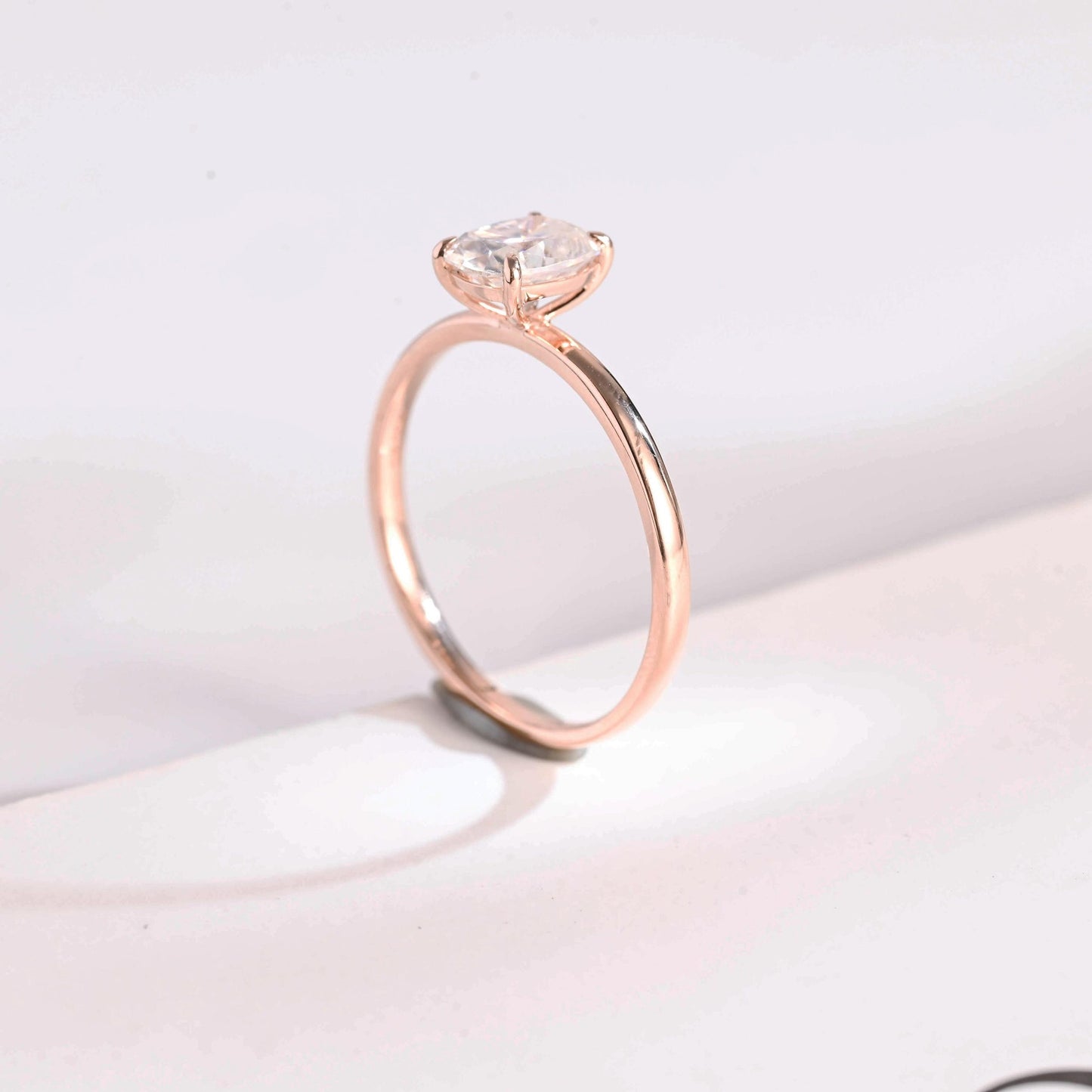 3.0 CT Elongated Cushion Cut Solitaire Moissanite Engagement Ring