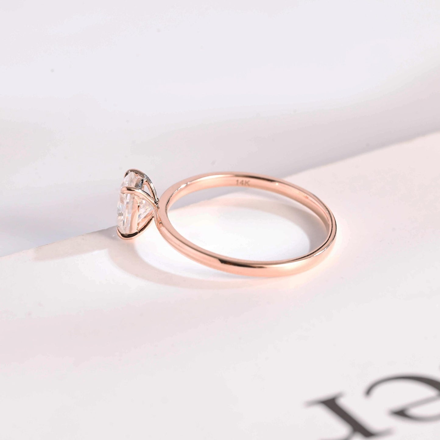 3.0 CT Elongated Cushion Cut Solitaire Moissanite Engagement Ring