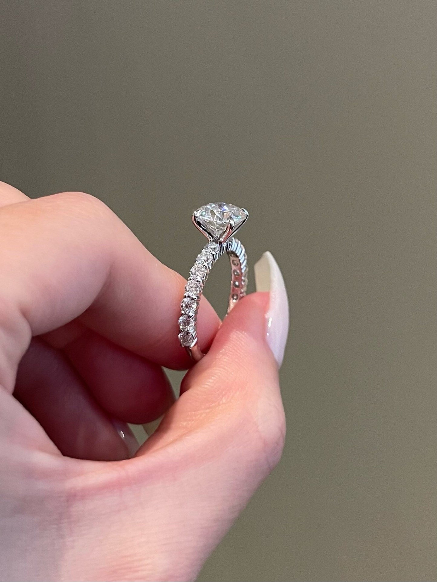 Rachel- 2.0 CT Round Pave Moissanite Ring