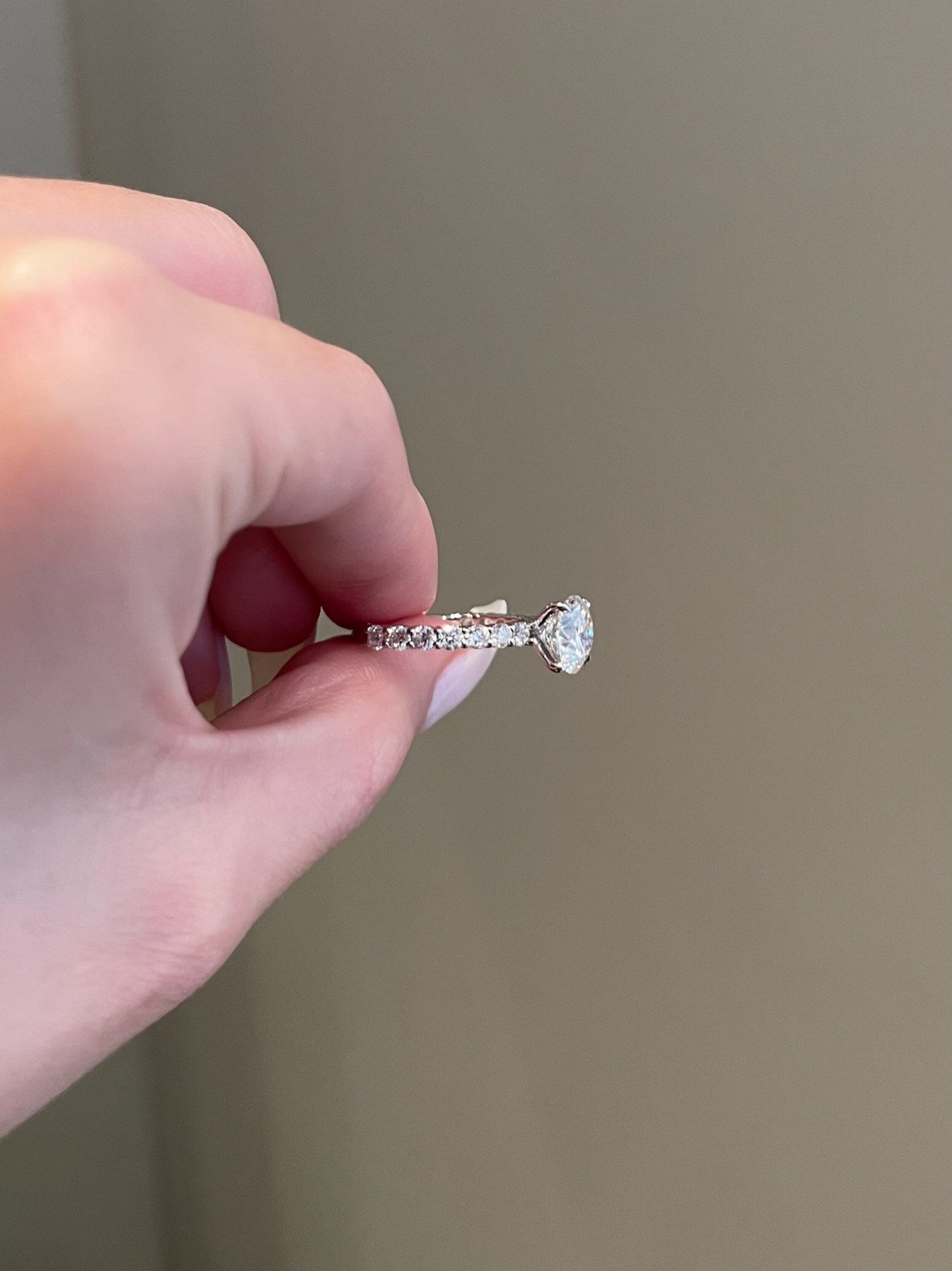 Rachel- 2.0 CT Round Pave Moissanite Ring