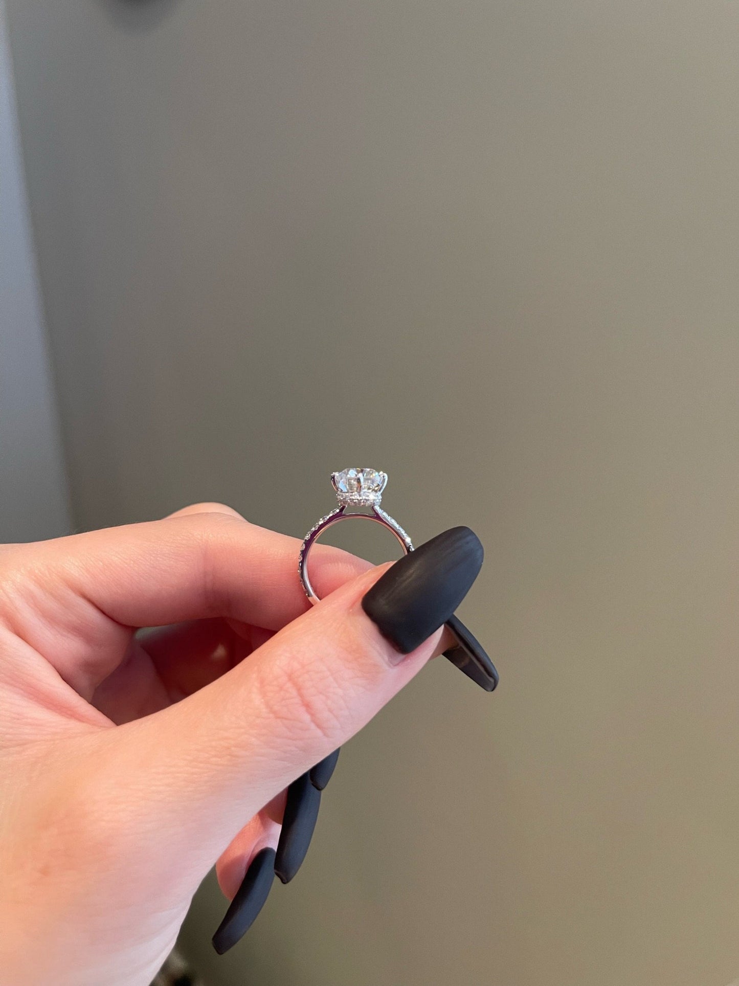 Maria- 2.0 CT Cushion Hidden Halo Moissanite Ring