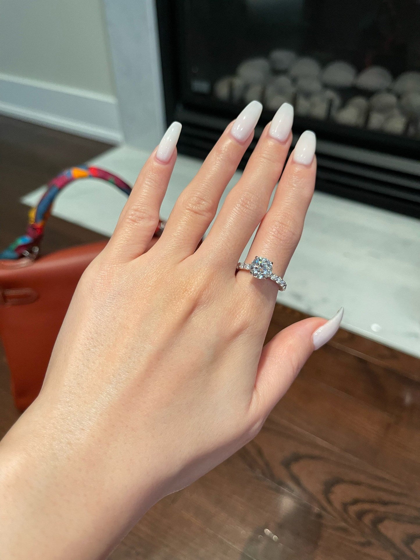 Rachel- 2.0 CT Round Pave Moissanite Ring