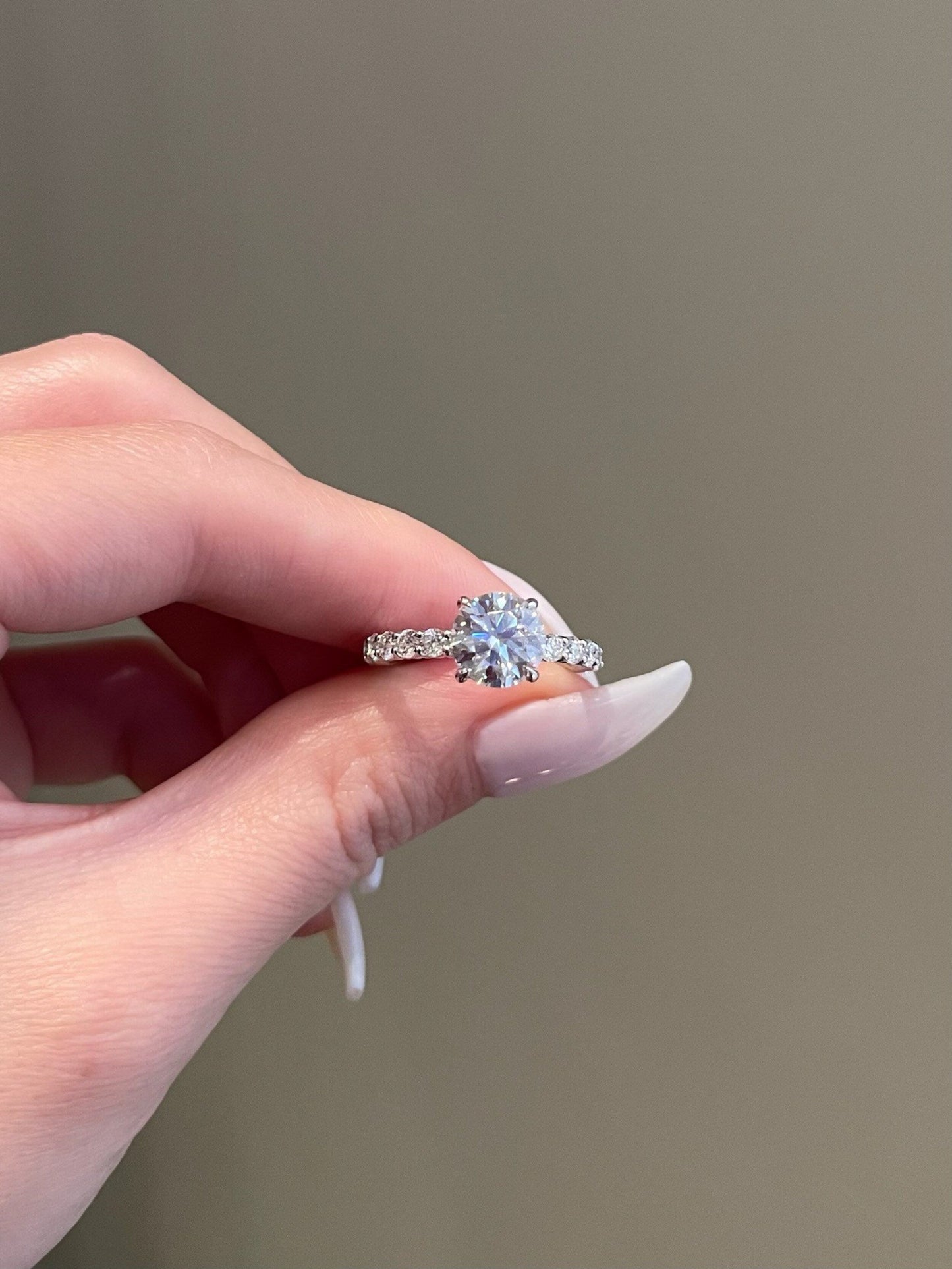 Rachel- 2.0 CT Round Pave Moissanite Ring