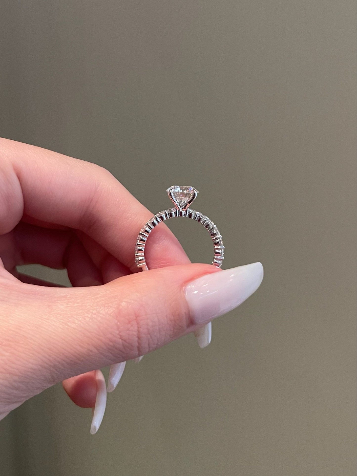 Rachel- 2.0 CT Round Pave Moissanite Ring