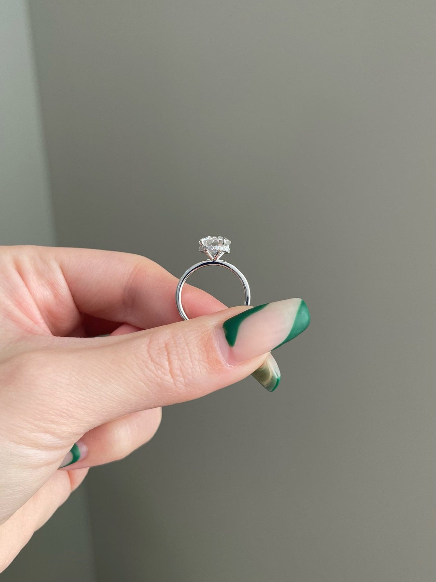 Kevin- 2.0 CT Round Hidden Halo Moissanite Ring