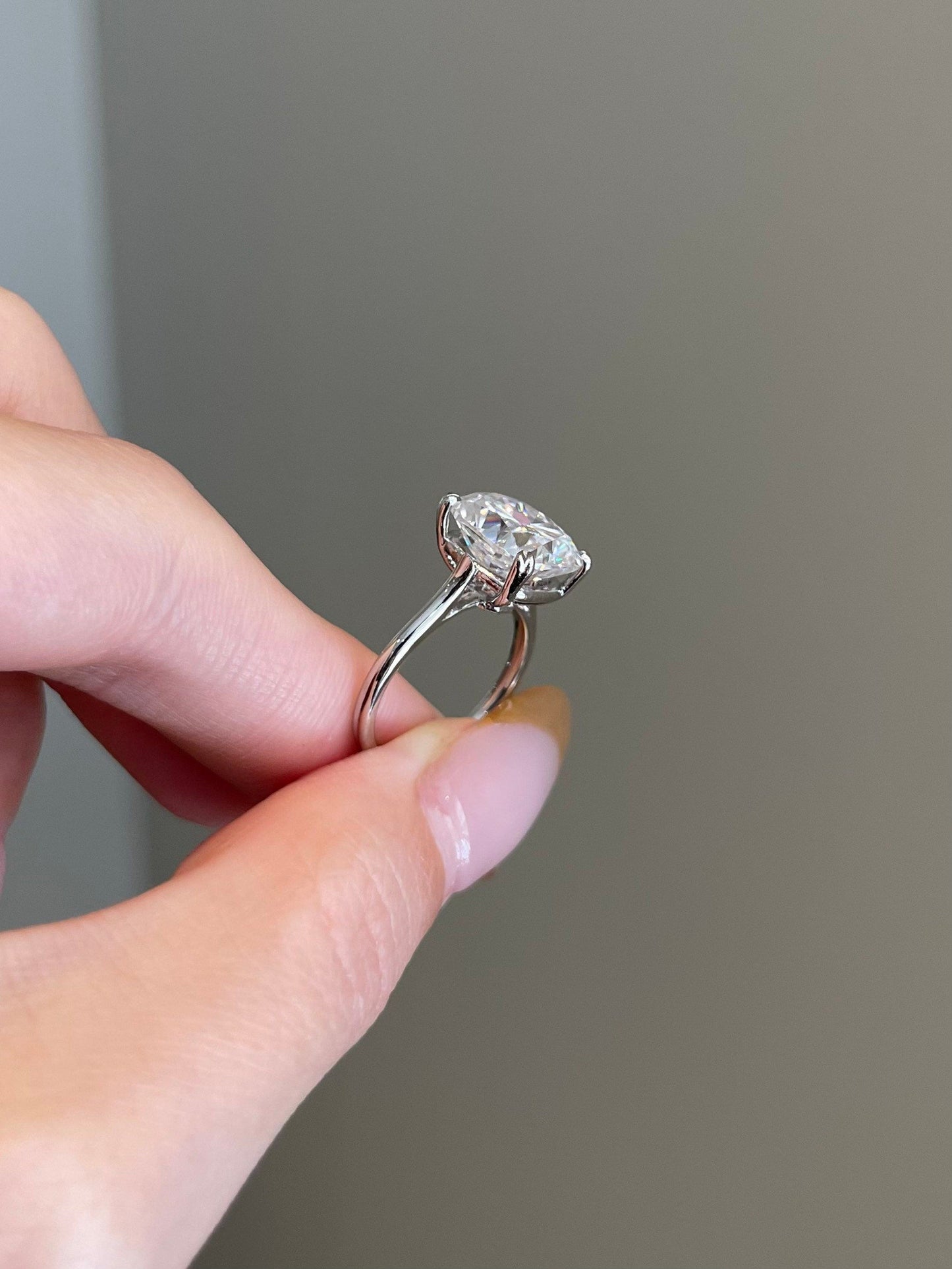 Paul- 5.0 CT Cushion Pave Moissanite Ring