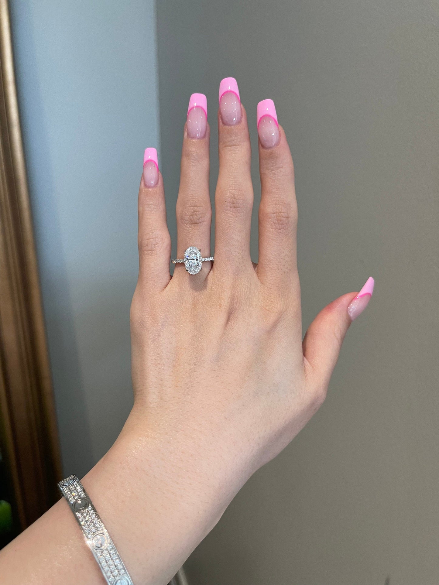 Jason- 3.0 CT Oval Pave Moissanite Ring