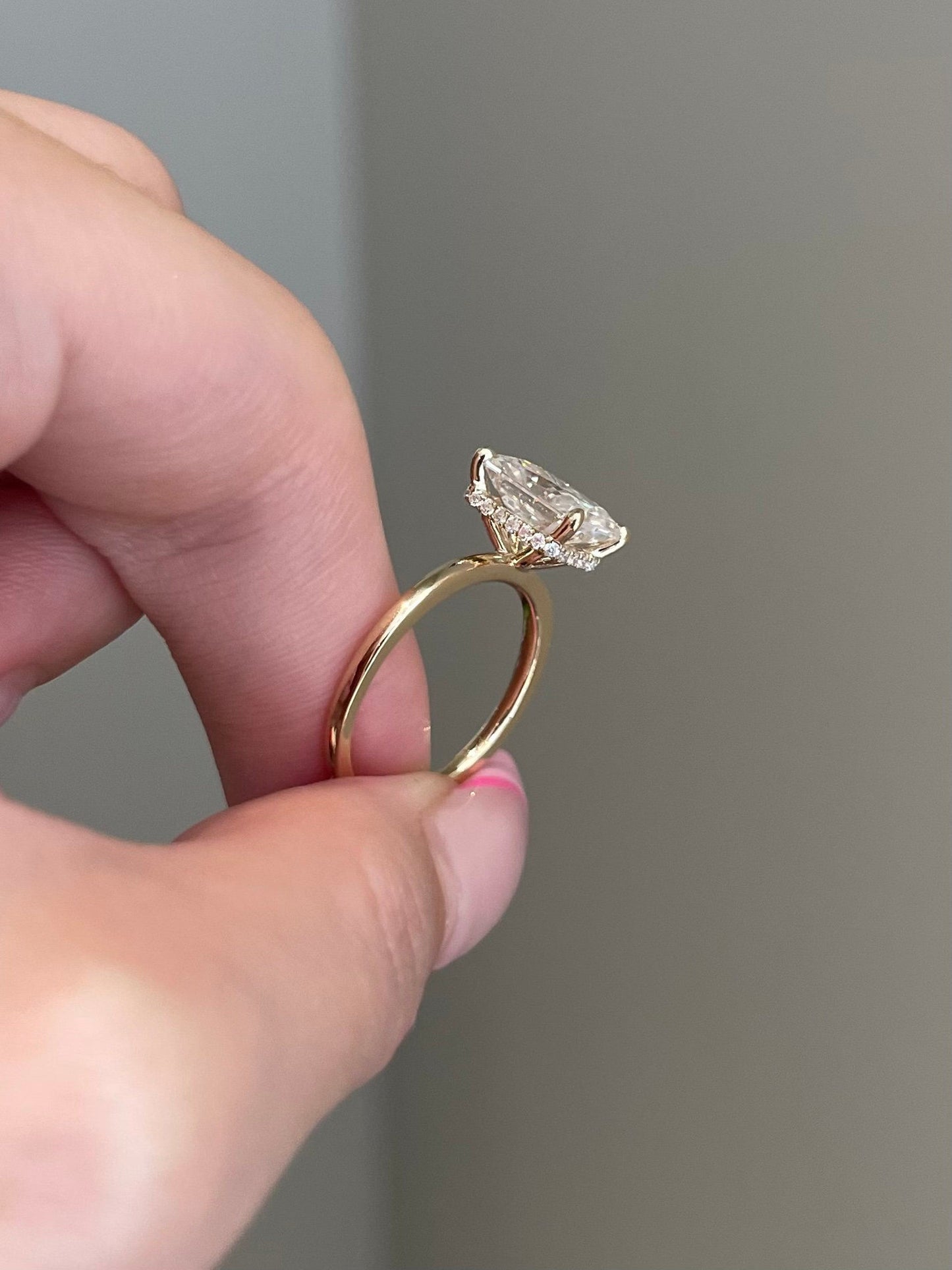 Zachary- 3.0 CT Radiant Hidden Halo Moissanite Ring