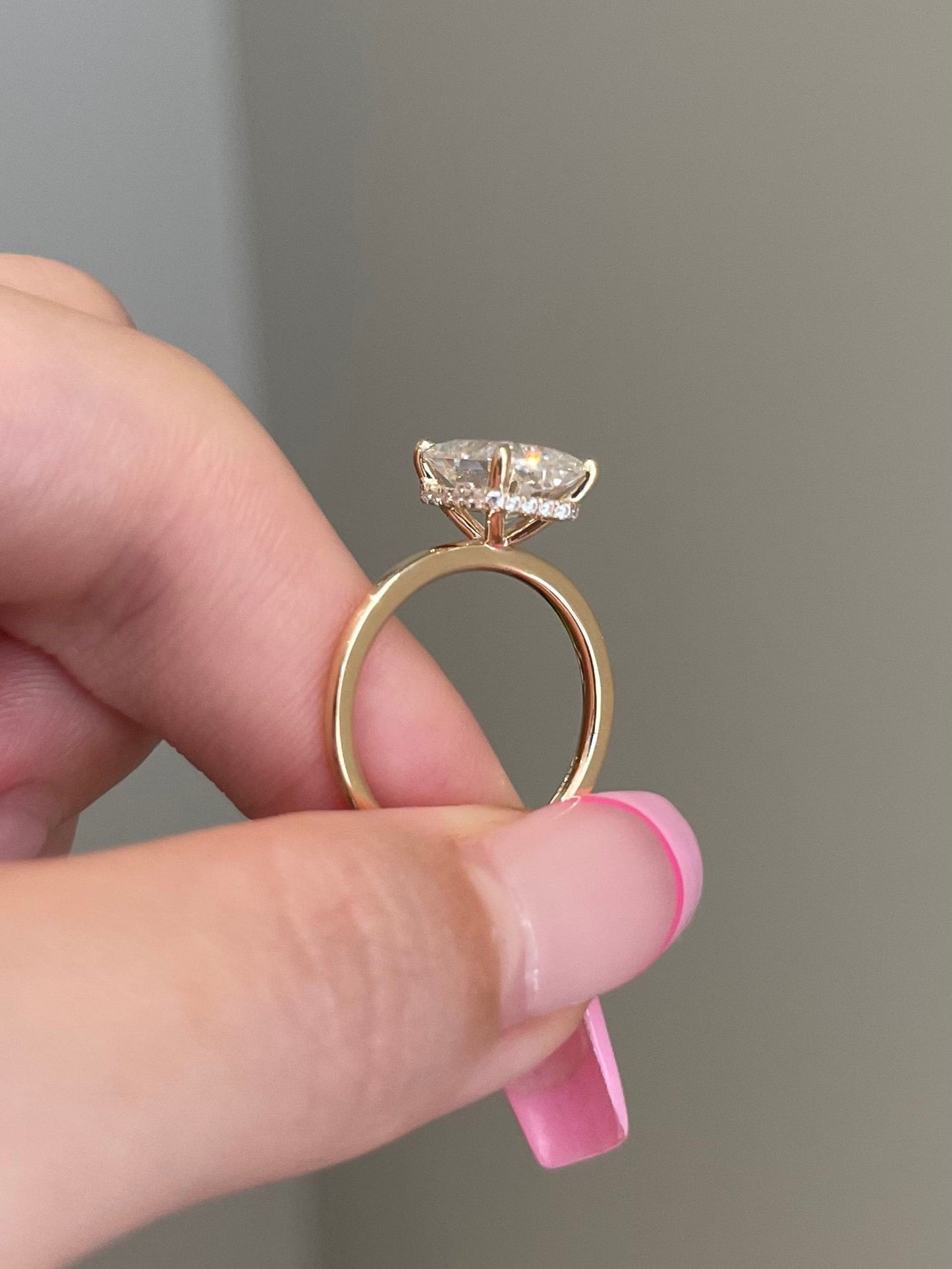 Zachary- 3.0 CT Radiant Hidden Halo Moissanite Ring