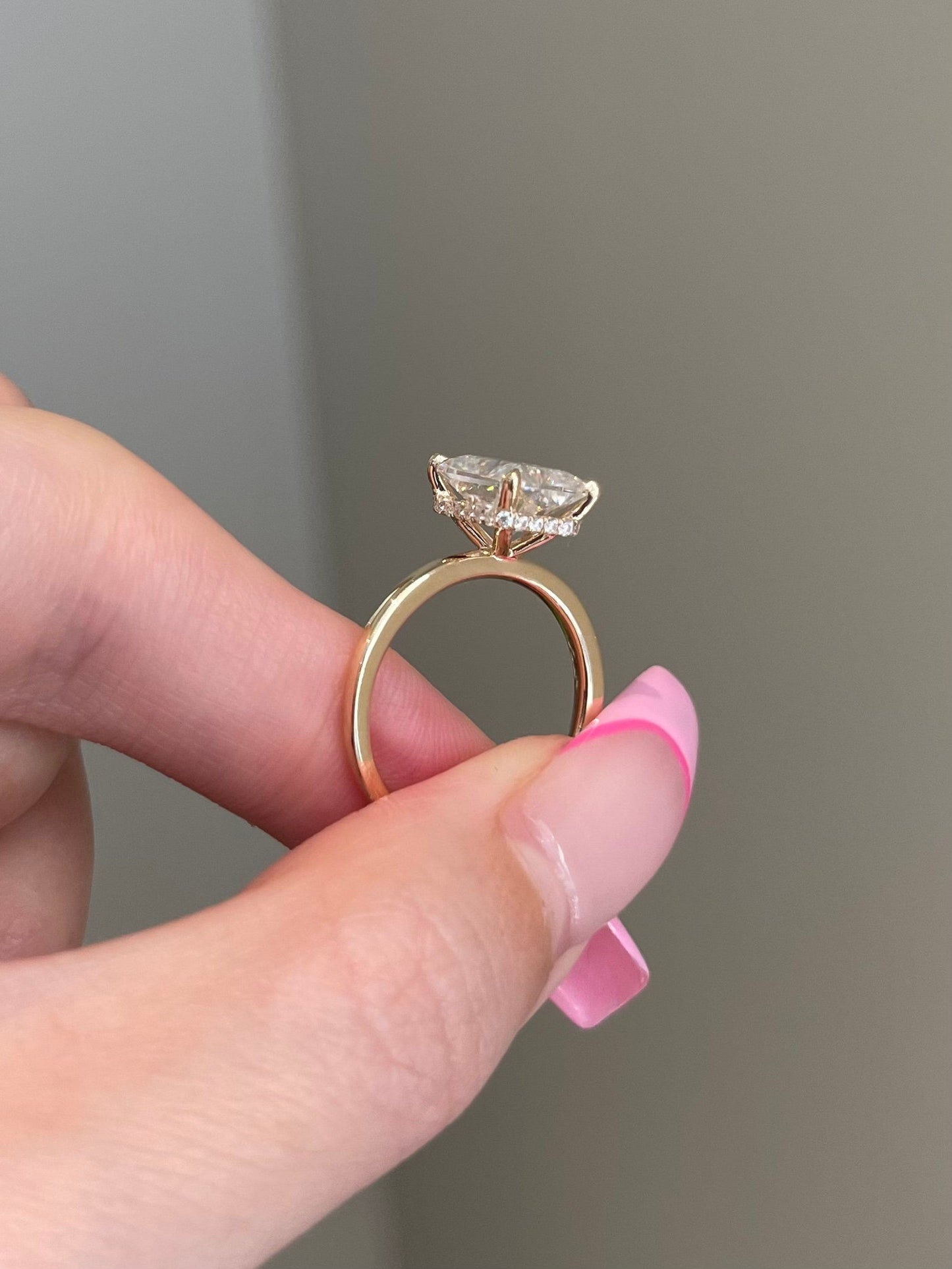 Zachary- 3.0 CT Radiant Hidden Halo Moissanite Ring