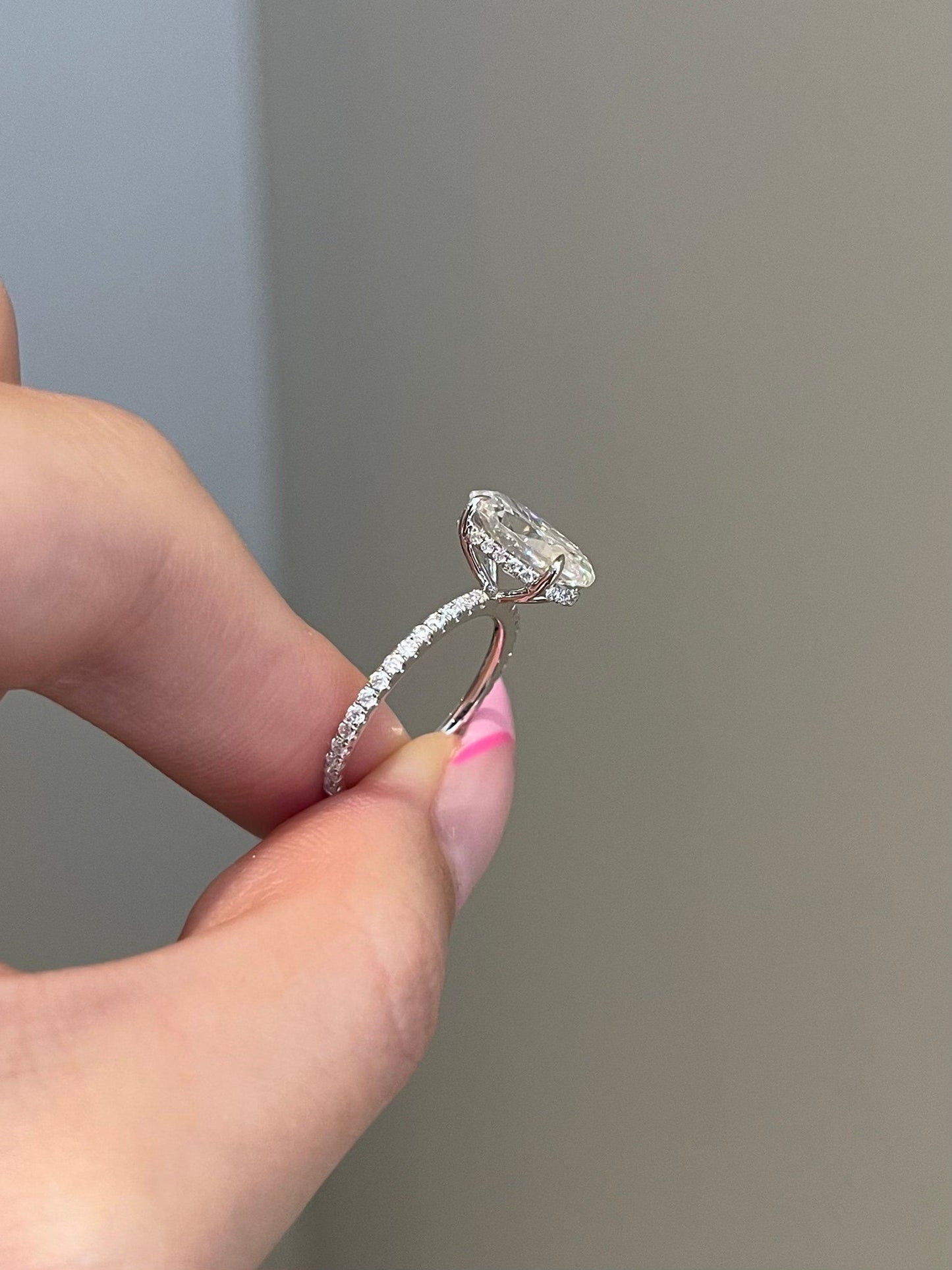 Jason- 3.0 CT Oval Pave Moissanite Ring
