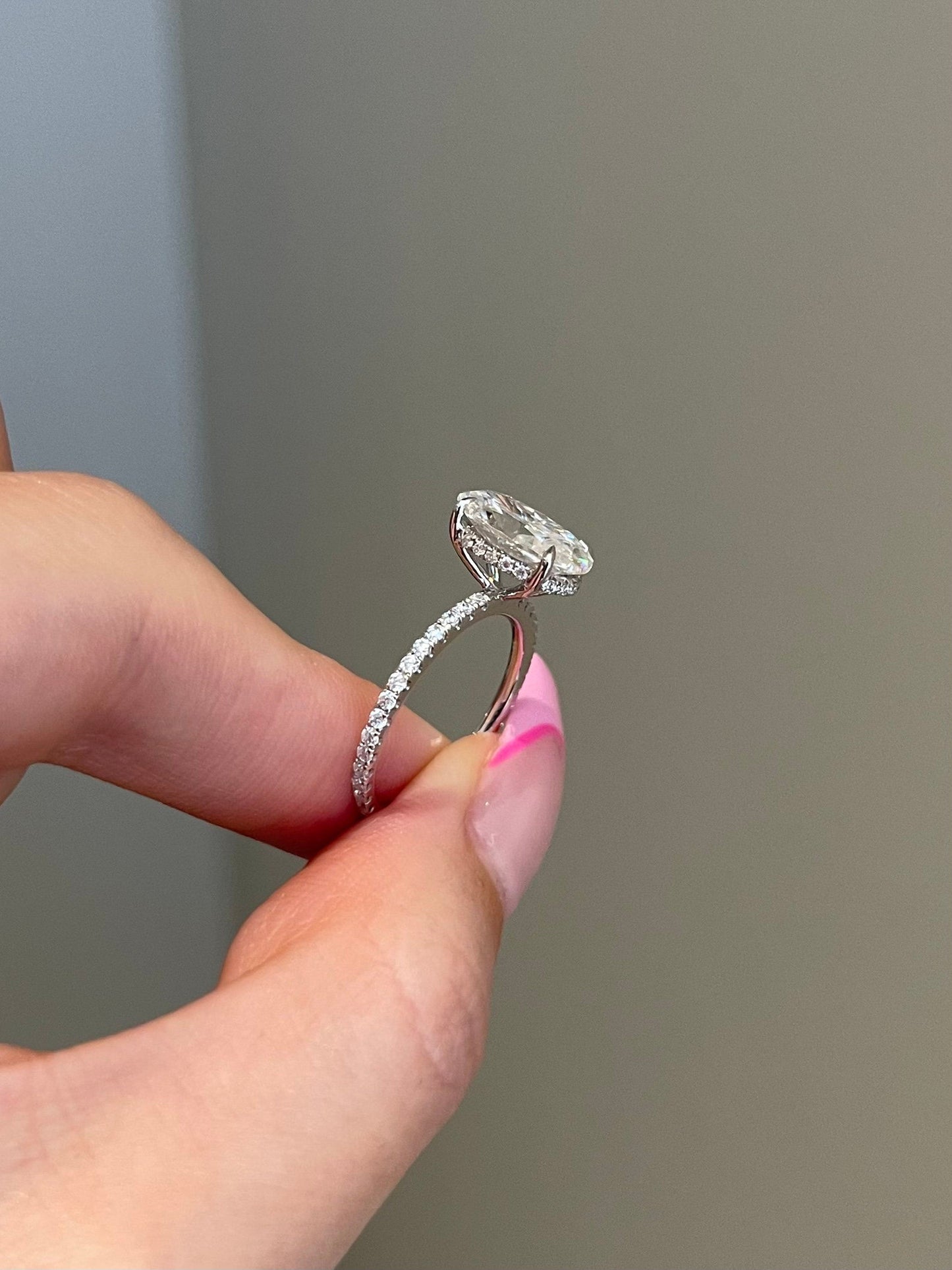 Jason- 3.0 CT Oval Pave Moissanite Ring