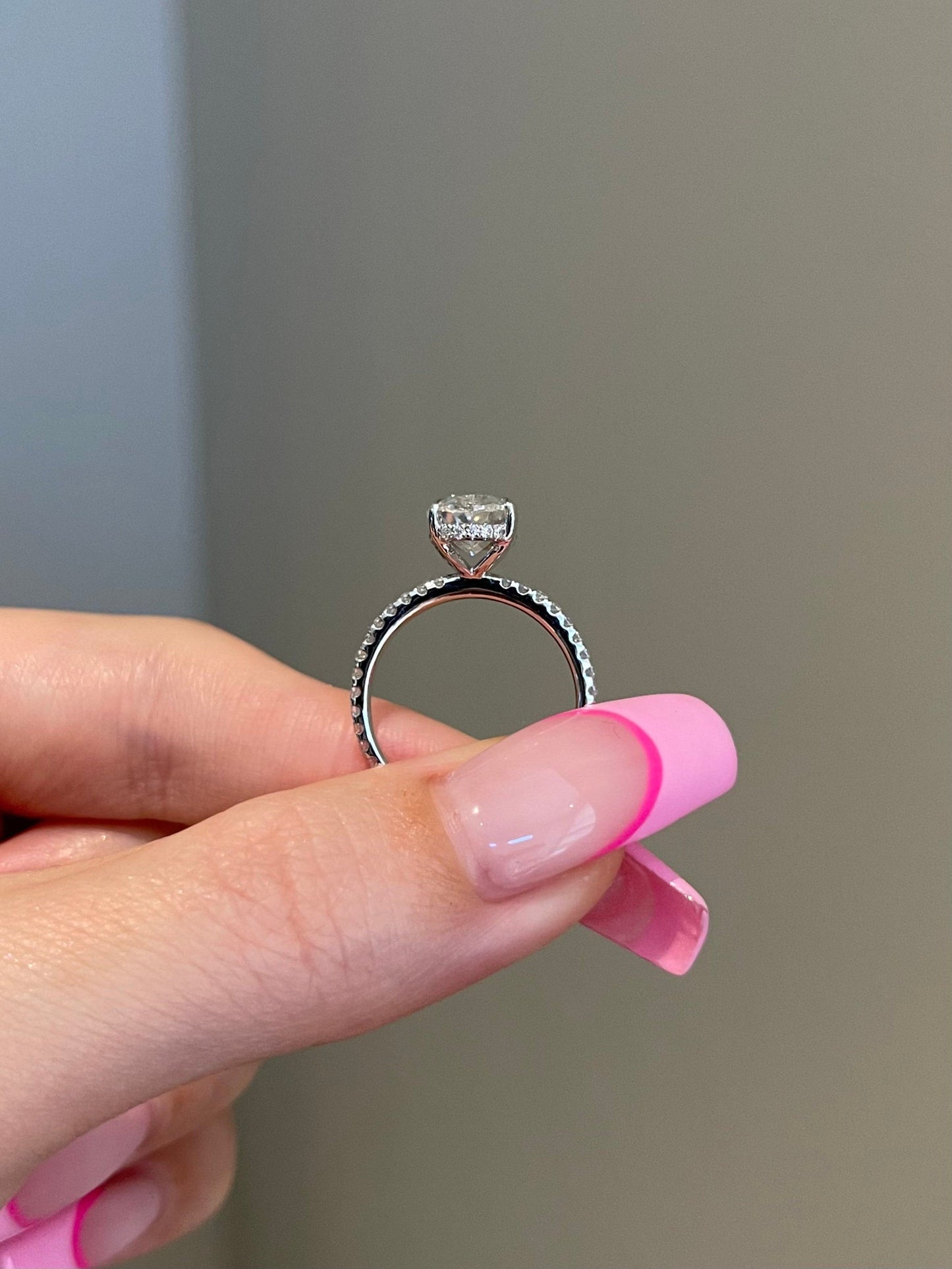 Jason- 3.0 CT Oval Pave Moissanite Ring